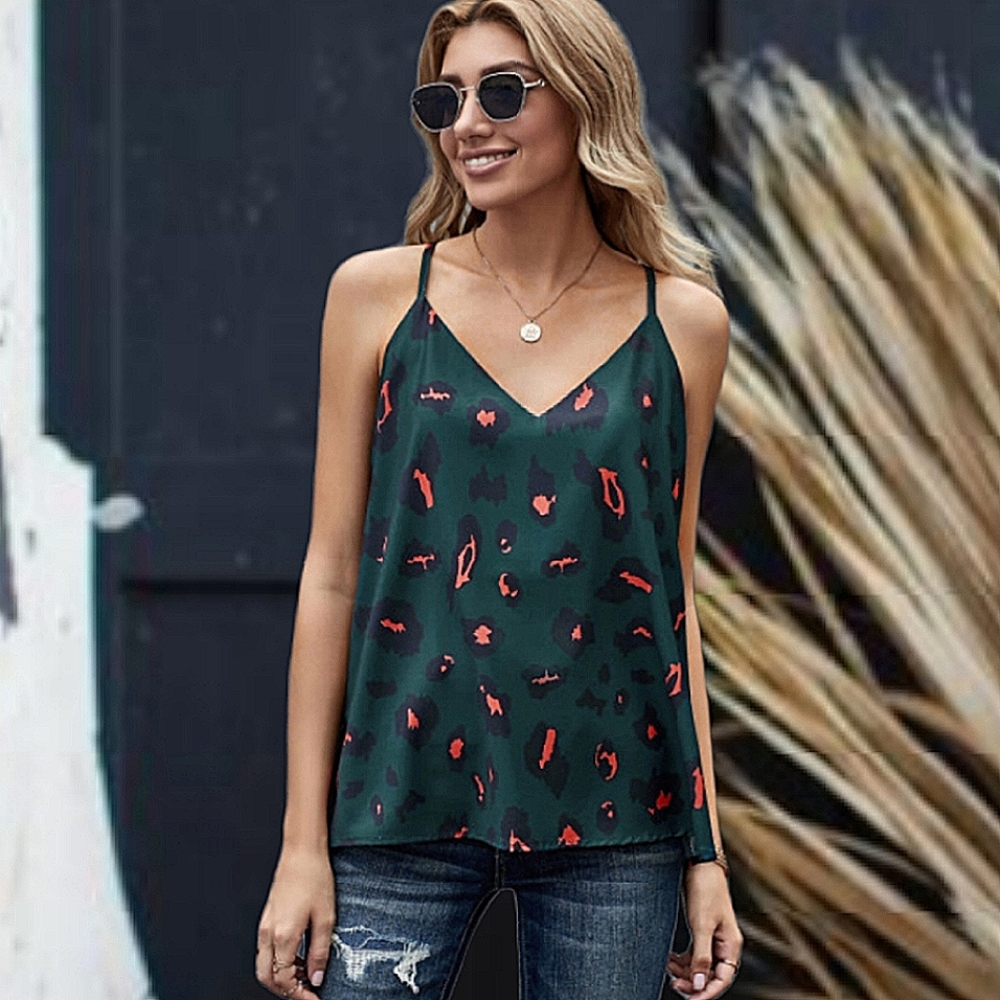 LEOPARD RACERBACK CAMISOLE - Picture 2 of 4